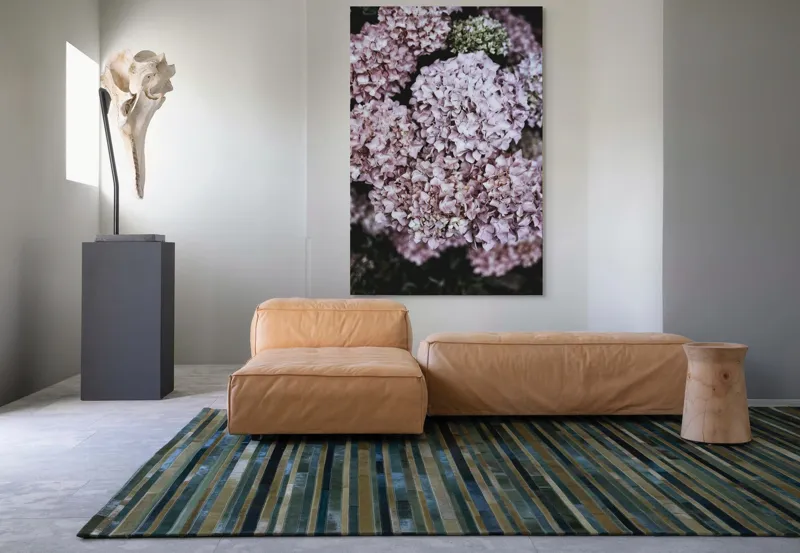 Tablou Canvas, "Delicatețe de hortensii rozalie înflorite", Flori, Hortensii, Roz, Delicat, Abundență, Natură, Textură, Petale, Frumusețe, Pastel, 100 x 150 cm – poza 7