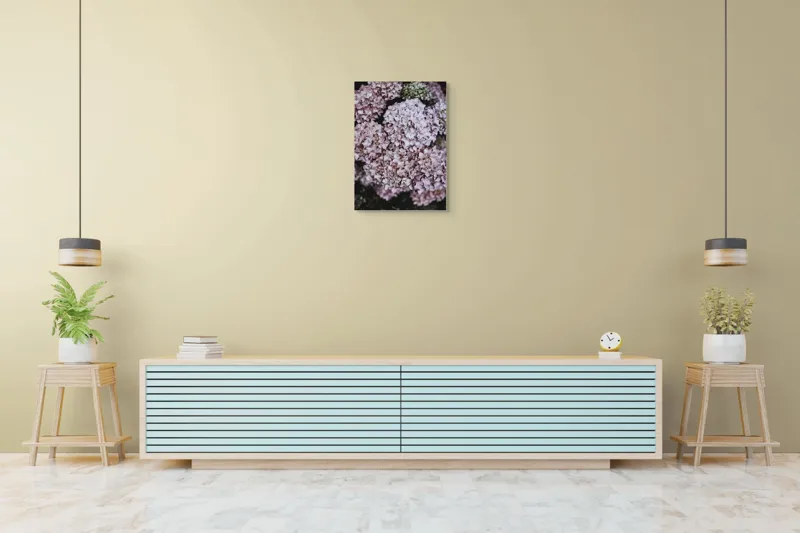 Tablou Canvas, "Delicatețe de hortensii rozalie înflorite", Flori, Hortensii, Roz, Delicat, Abundență, Natură, Textură, Petale, Frumusețe, Pastel, 50 x 70 cm – poza 6