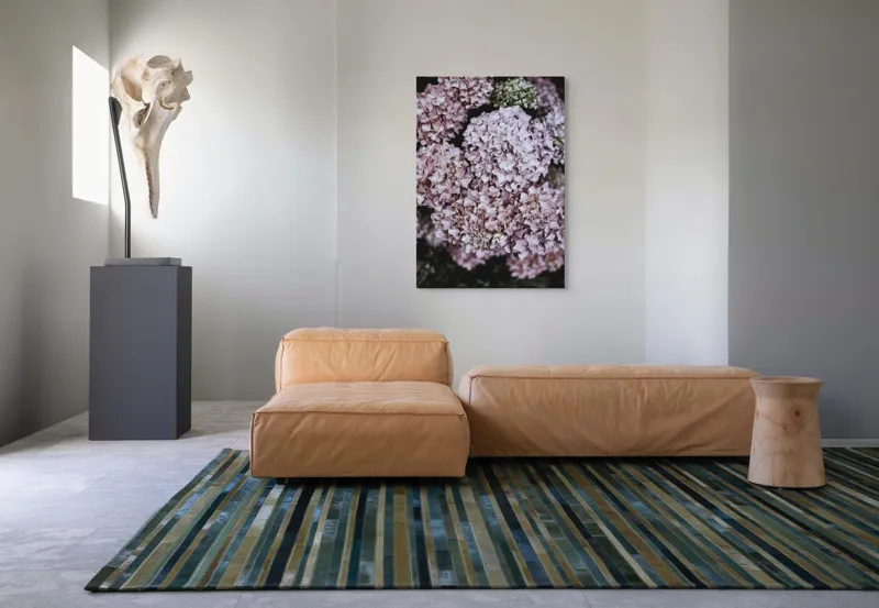 Tablou Canvas, "Delicatețe de hortensii rozalie înflorite", Flori, Hortensii, Roz, Delicat, Abundență, Natură, Textură, Petale, Frumusețe, Pastel, 70 x 100 cm – poza 7