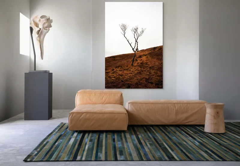 Tablou Canvas, "Arborele solitar pe deal toamna", Copac, Peisaj, Singurătate, Cer, Toamnă, Deal, Natură, Contrast, Melancolie, Siluetă, 100 x 150 cm – poza 7