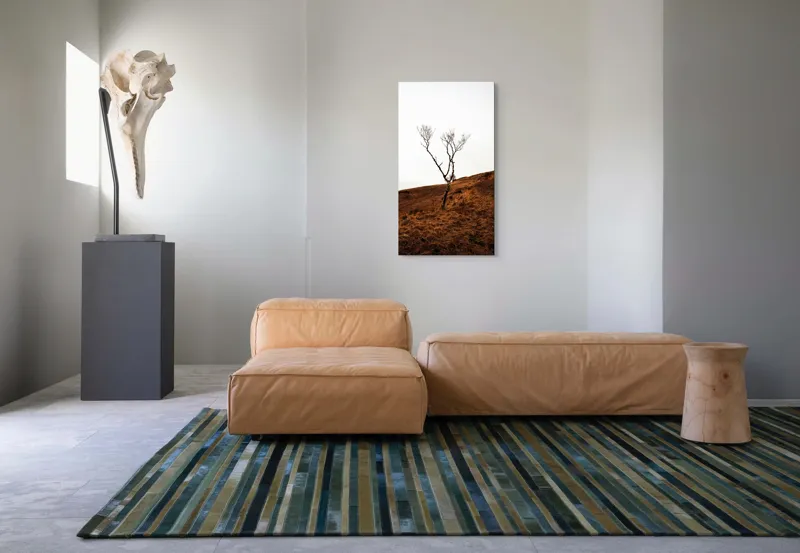 Tablou Canvas, "Arborele solitar pe deal toamna", Copac, Peisaj, Singurătate, Cer, Toamnă, Deal, Natură, Contrast, Melancolie, Siluetă, 50 x 90 cm – poza 5
