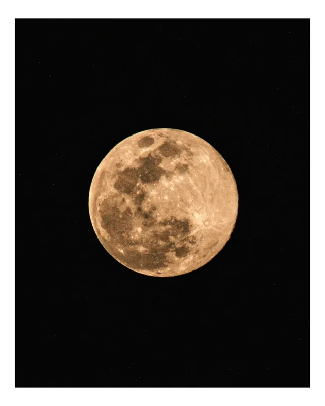 Tablou Canvas, "Luna plină strălucind în noapte", Lună, Noapte, Strălucire, Mister, Pustietate, Cratere, Lumină, Cerc, Cer, 100 x 100 cm