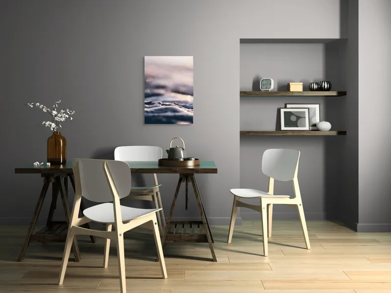 Tablou Canvas, "Scântei de lumină pe valuri", Aștrii, Apus, Apă, Agitație, Anticipare, 50 x 70 cm – poza 5