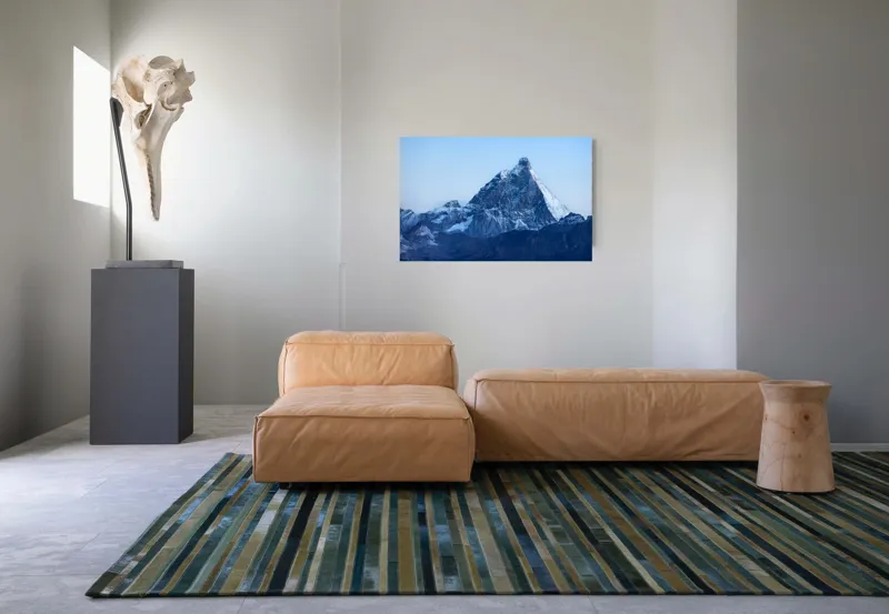 Tablou Canvas, "Înălțimile glaciare ale Himalayei", Măreție, Frig, Stânci, Zăpadă, Albastru, 90 x 50 cm – poza 8