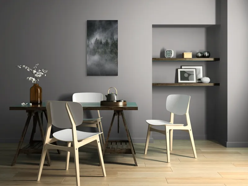 Tablou Canvas, "Misterul pădurii învăluite în ceață", Ceață, Pădure, Mister, Liniște, Verdeață, Frumusețe, Tainic, Natură, Umede, Seninătate, 50 x 90 cm – poza 4