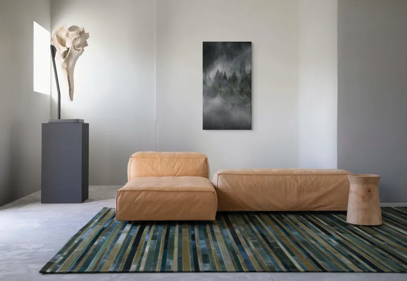 Tablou Canvas, "Misterul pădurii învăluite în ceață", Ceață, Pădure, Mister, Liniște, Verdeață, Frumusețe, Tainic, Natură, Umede, Seninătate, 50 x 90 cm – poza 5