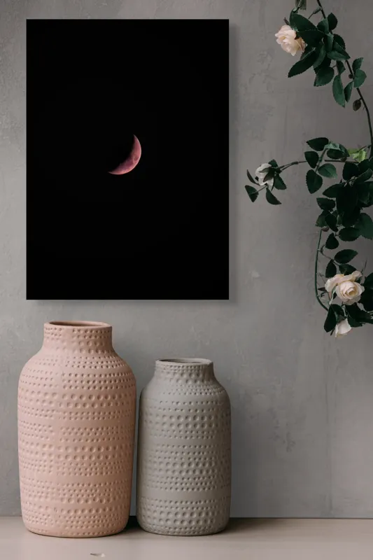 Tablou Canvas, "Misterul lunii sângerii în noapte", Lună, Umbre, Noapte, Mister, Cer, Astronomie, 39 x 54 cm – poza 6
