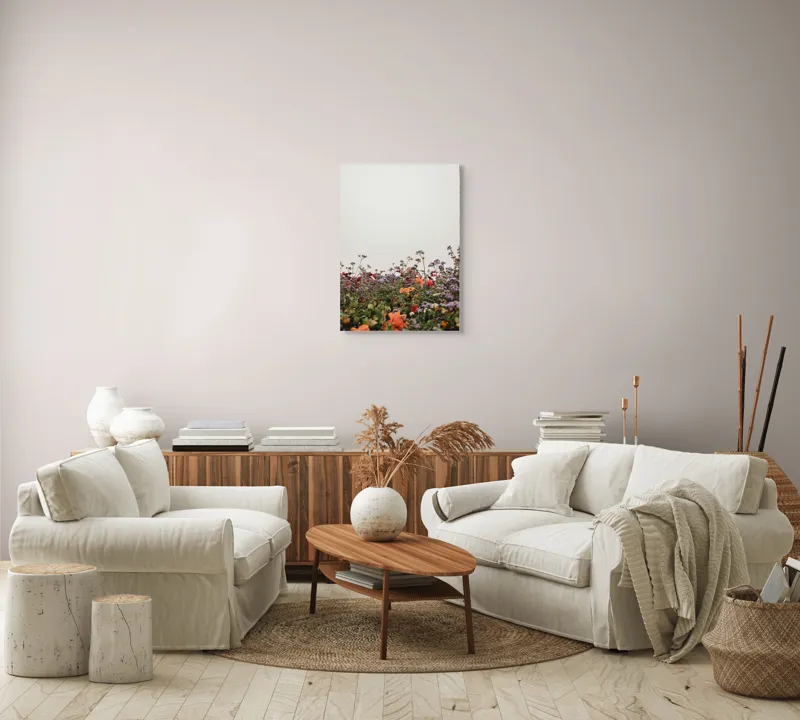Tablou Canvas, "Flori în bătaia vântului liniștit", Flori, Culori, Natură, Frumusețe, Simplu, Cer, Variație, Primăvară, Prospețime, Diversitate, 50 x 70 cm – poza 4