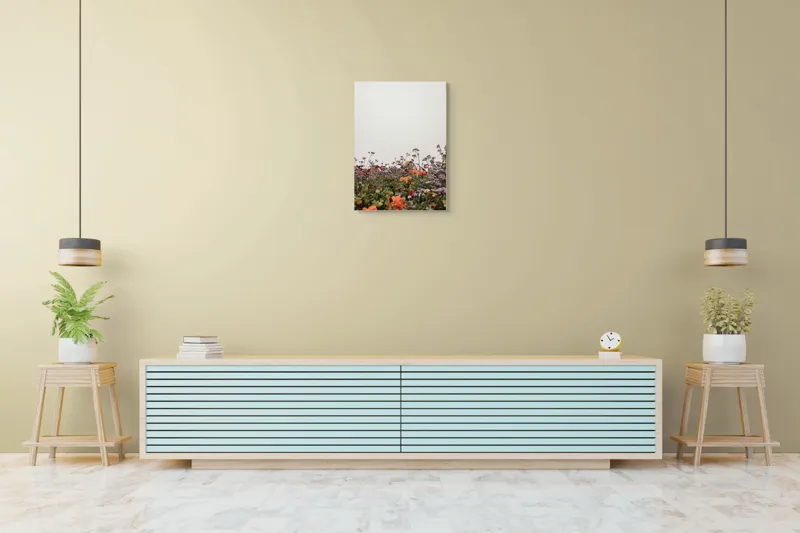 Tablou Canvas, "Flori în bătaia vântului liniștit", Flori, Culori, Natură, Frumusețe, Simplu, Cer, Variație, Primăvară, Prospețime, Diversitate, 50 x 70 cm – poza 6
