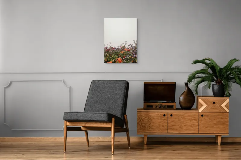 Tablou Canvas, "Flori în bătaia vântului liniștit", Flori, Culori, Natură, Frumusețe, Simplu, Cer, Variație, Primăvară, Prospețime, Diversitate, 50 x 70 cm – poza 8