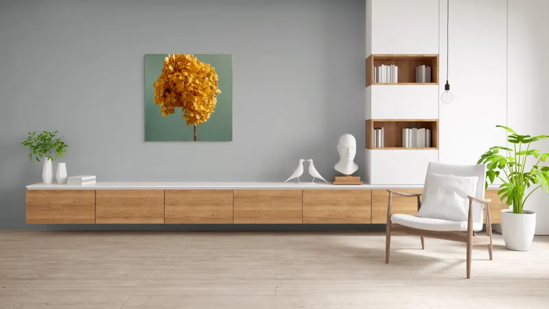 Tablou Canvas, "Floarea toamnei în floarea soarelui", Floare, Galben, Textură, Subtil, Simplu, 100 x 100 cm – poza 8