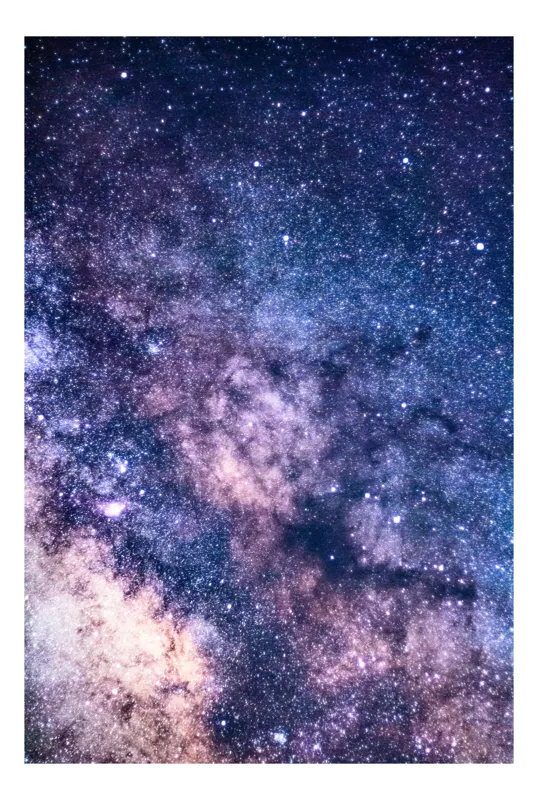 Tablou Canvas, "Infinitul Căii Lactee în Noapte", Stele, Galaxie, Univers, Culoare, Mister, Infinit, Lumina, Spatiu, Nebuloase, Stralucire, 39 x 54 cm