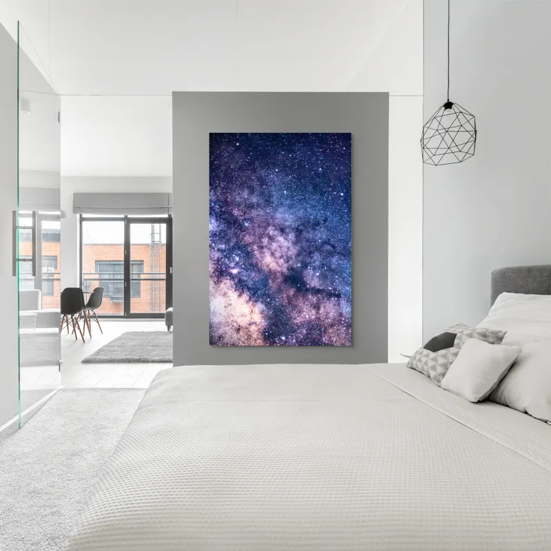 Tablou Canvas, "Infinitul Căii Lactee în Noapte", Stele, Galaxie, Univers, Culoare, Mister, Infinit, Lumina, Spatiu, Nebuloase, Stralucire, 100 x 150 cm – poza 5