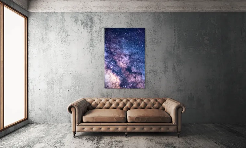 Tablou Canvas, "Infinitul Căii Lactee în Noapte", Stele, Galaxie, Univers, Culoare, Mister, Infinit, Lumina, Spatiu, Nebuloase, Stralucire, 100 x 150 cm – poza 6