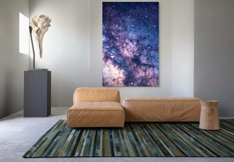Tablou Canvas, "Infinitul Căii Lactee în Noapte", Stele, Galaxie, Univers, Culoare, Mister, Infinit, Lumina, Spatiu, Nebuloase, Stralucire, 100 x 150 cm – poza 7