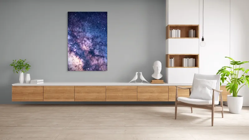 Tablou Canvas, "Infinitul Căii Lactee în Noapte", Stele, Galaxie, Univers, Culoare, Mister, Infinit, Lumina, Spatiu, Nebuloase, Stralucire, 100 x 150 cm – poza 8