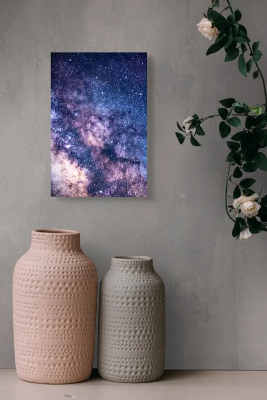 Tablou Canvas, "Infinitul Căii Lactee în Noapte", Stele, Galaxie, Univers, Culoare, Mister, Infinit, Lumina, Spatiu, Nebuloase, Stralucire, 26 x 39 cm – poza 6