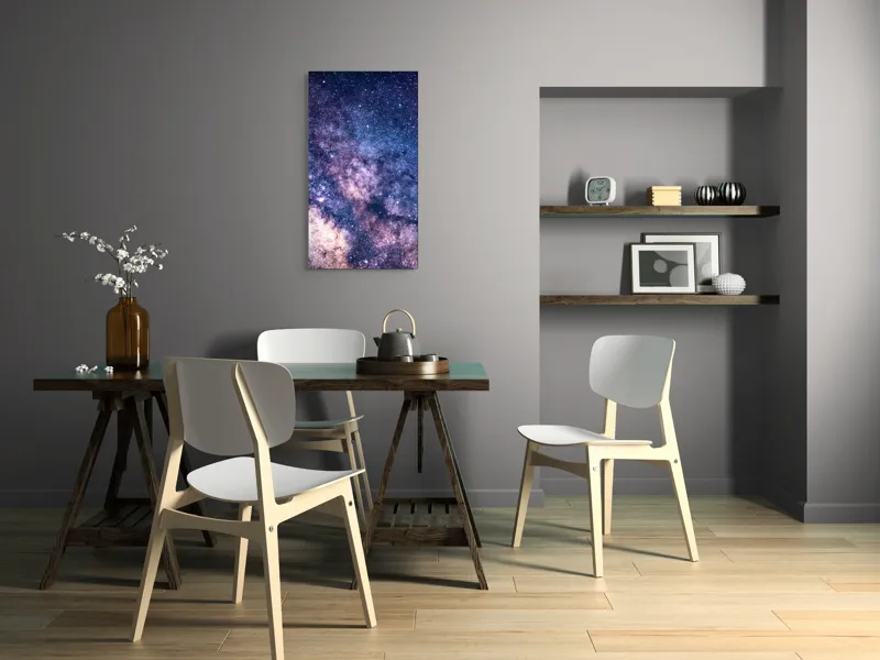 Tablou Canvas, "Infinitul Căii Lactee în Noapte", Stele, Galaxie, Univers, Culoare, Mister, Infinit, Lumina, Spatiu, Nebuloase, Stralucire, 50 x 90 cm – poza 4