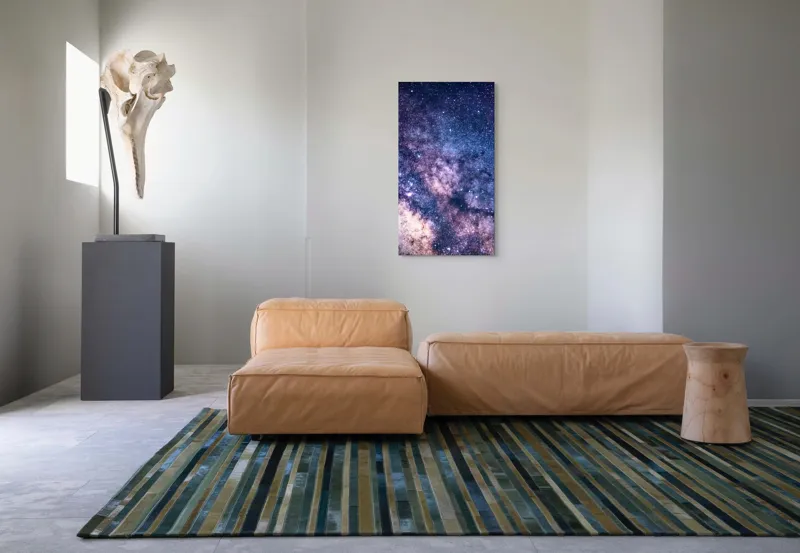 Tablou Canvas, "Infinitul Căii Lactee în Noapte", Stele, Galaxie, Univers, Culoare, Mister, Infinit, Lumina, Spatiu, Nebuloase, Stralucire, 50 x 90 cm – poza 5