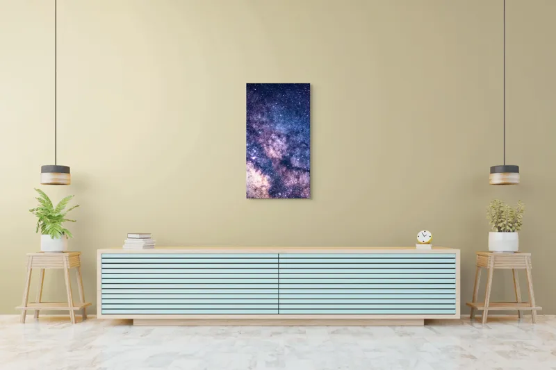 Tablou Canvas, "Infinitul Căii Lactee în Noapte", Stele, Galaxie, Univers, Culoare, Mister, Infinit, Lumina, Spatiu, Nebuloase, Stralucire, 50 x 90 cm – poza 6