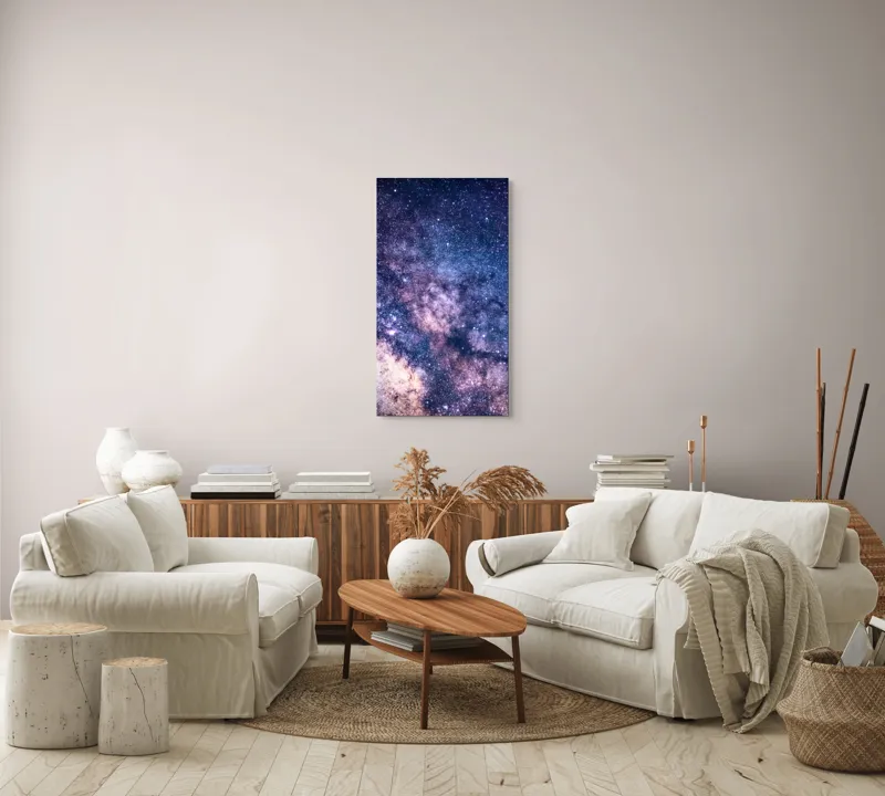 Tablou Canvas, "Infinitul Căii Lactee în Noapte", Stele, Galaxie, Univers, Culoare, Mister, Infinit, Lumina, Spatiu, Nebuloase, Stralucire, 50 x 90 cm – poza 7