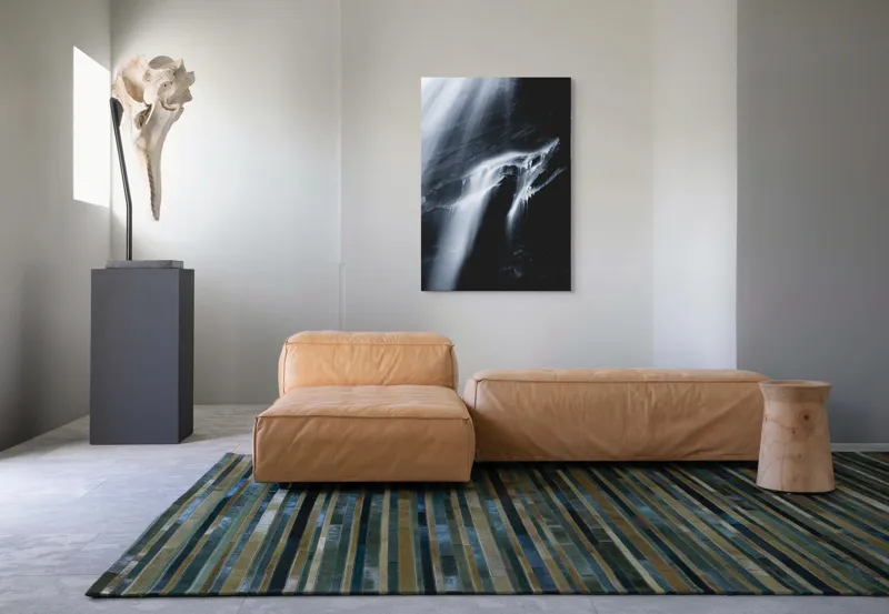 Tablou Canvas, "Cascadă nocturnă în lumina lunii", Cascadă, Apă, Rocă, Lumină, Umbre, Flux, Natură, Grație, Contrast, Eleganță, 70 x 100 cm – poza 7