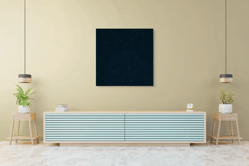 Tablou Canvas, "Stele dansând în noaptea liniștită", Stele, Cer, Noapte, Întuneric, Spațiu, Univers, Îndepărtat, Misterios, 100 x 100 cm – poza 5