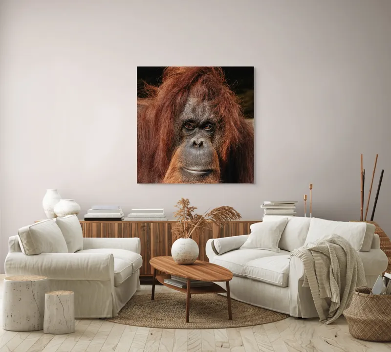 Tablou Canvas, "Portretul unui gânditor blajin", 100 x 100 cm – poza 3