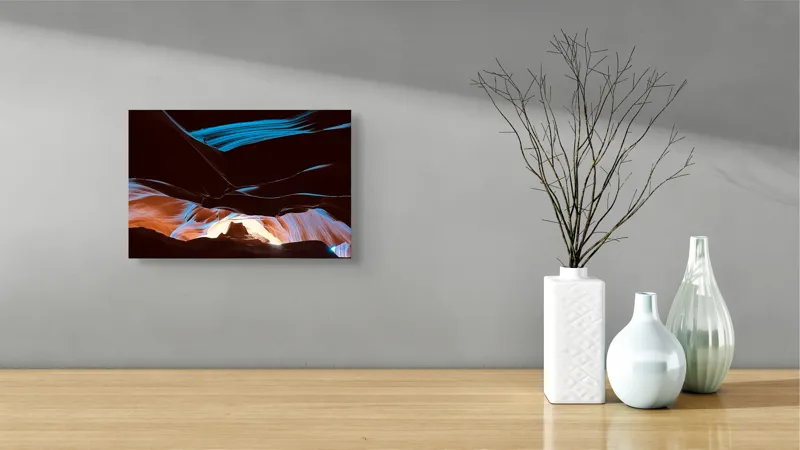 Tablou Canvas, "Lumini și umbre în canionul magic", Lumină, Umbre, Texturi, Contrast, Holuri, Straturi, Culori, Minune, Natură, Mister, Frumusețe, Peisaj, 39 x 26 cm – poza 8