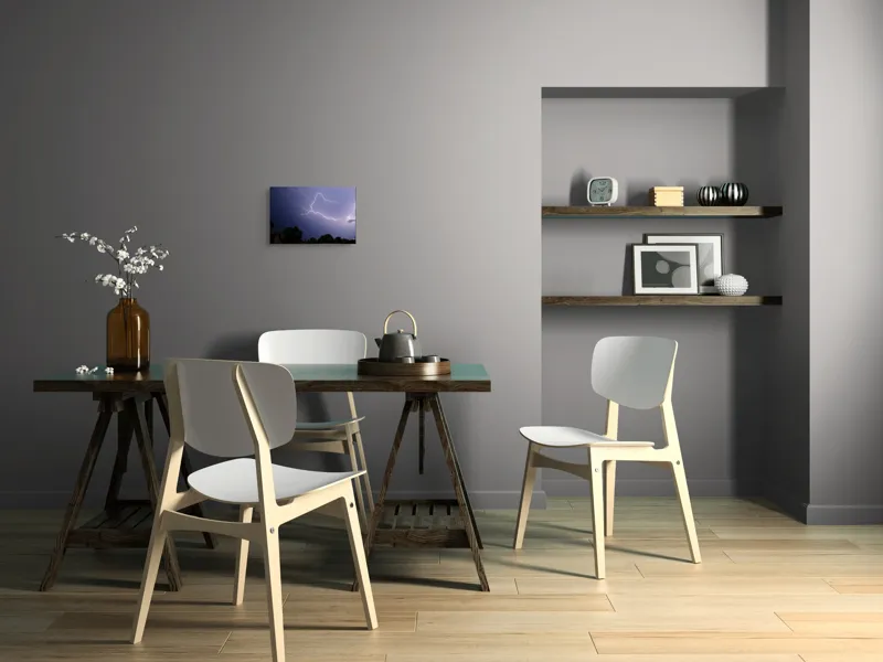 Tablou Canvas, "Dansul electric al cerului nocturn", Fulger, Cer, Noapte, Natură, Energie, Dramatic, Cer Întunecat, Trăsnete, Putere, Spectacol, 39 x 26 cm – poza 6