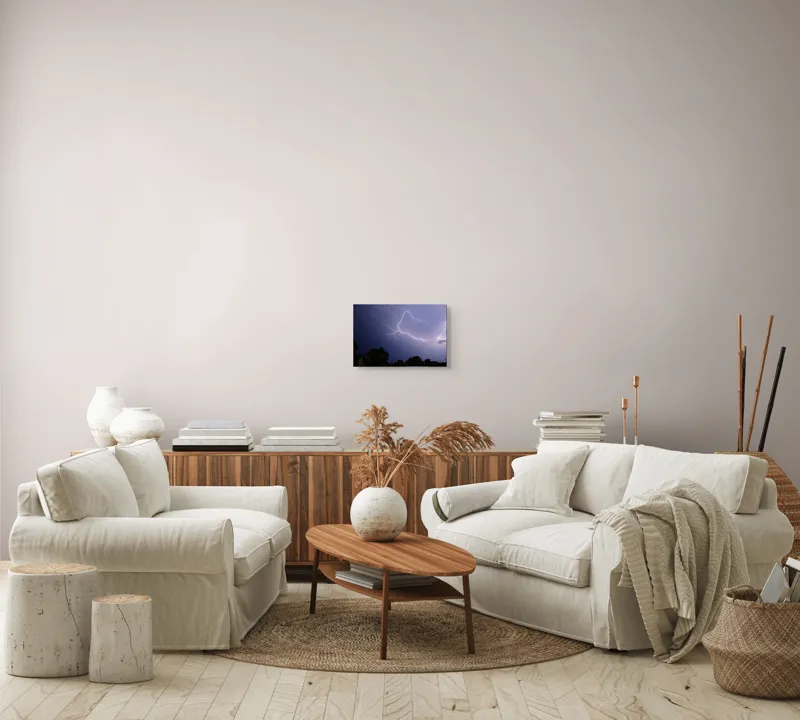 Tablou Canvas, "Dansul electric al cerului nocturn", Fulger, Cer, Noapte, Natură, Energie, Dramatic, Cer Întunecat, Trăsnete, Putere, Spectacol, 39 x 26 cm – poza 7