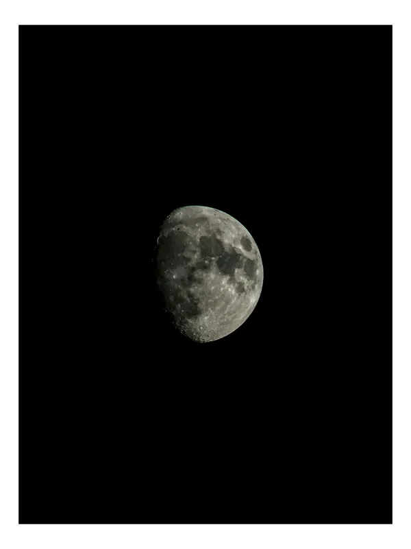 Tablou Canvas, "Luna răsare în noapte adâncă", Lună, Mister, Noapte, Solitudine, Strălucire, Frumusețe, Cer, 39 x 54 cm