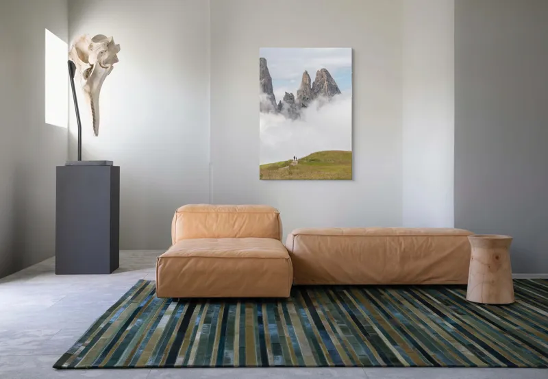 Tablou Canvas, "Drumeție printre piscuri învăluite în nori", Nori, Vârfuri, Munți, Drumeți, Câmpie, Cețuri, Peisaj, Natură, 70 x 100 cm – poza 7