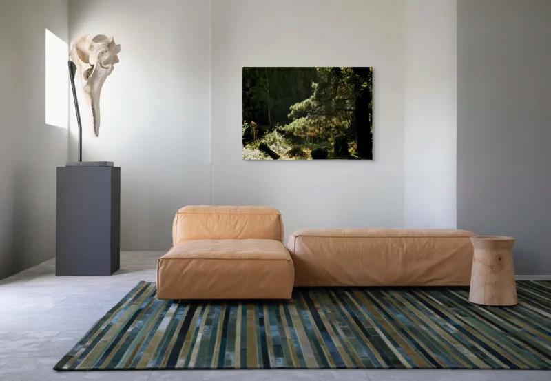 Tablou Canvas, "Ecou de lumină în pădurea tainică", 100 x 70 cm – poza 7