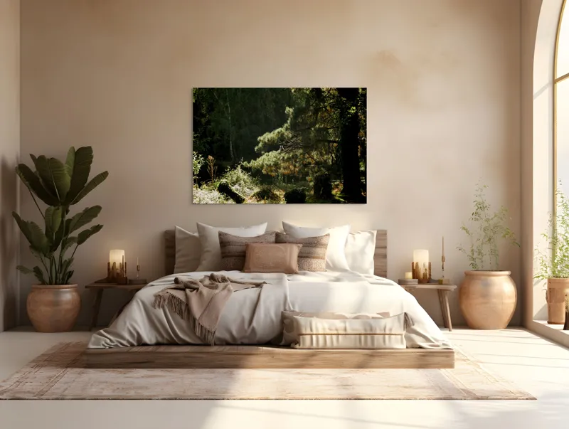 Tablou Canvas, "Ecou de lumină în pădurea tainică", 150 x 100 cm – poza 4