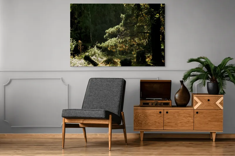 Tablou Canvas, "Ecou de lumină în pădurea tainică", 150 x 100 cm – poza 8