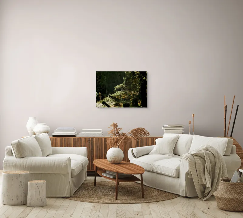 Tablou Canvas, "Ecou de lumină în pădurea tainică", 70 x 50 cm – poza 6