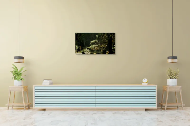 Tablou Canvas, "Ecou de lumină în pădurea tainică", 90 x 50 cm – poza 5