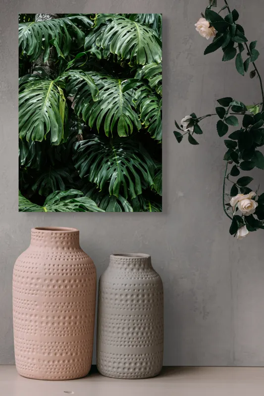 Tablou Canvas, "Frumusețea luxuriantă a naturii tropicale", Verde, Frunze, Tropical, Luxuriant, Umbră, Natură, Exotic, Textură, 39 x 54 cm – poza 6