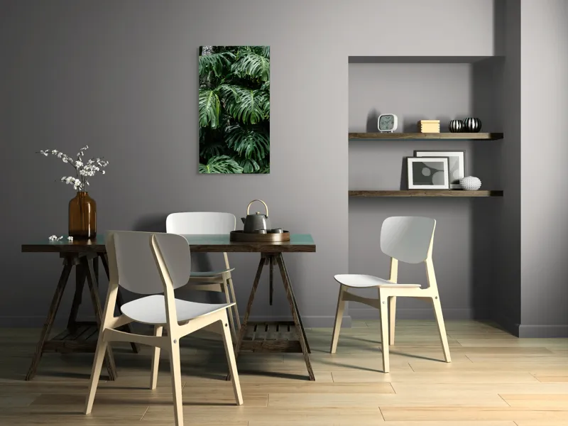 Tablou Canvas, "Frumusețea luxuriantă a naturii tropicale", Verde, Frunze, Tropical, Luxuriant, Umbră, Natură, Exotic, Textură, 50 x 90 cm – poza 4