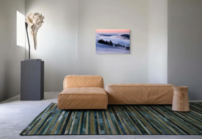 Tablou Canvas, "Claritatea dimineții printre nori", Nori, Pădure, Apus, Dealuri, Ceturi, Liniște, Văi, Cer, Natură, Frumusețe, 70 x 50 cm – poza 8