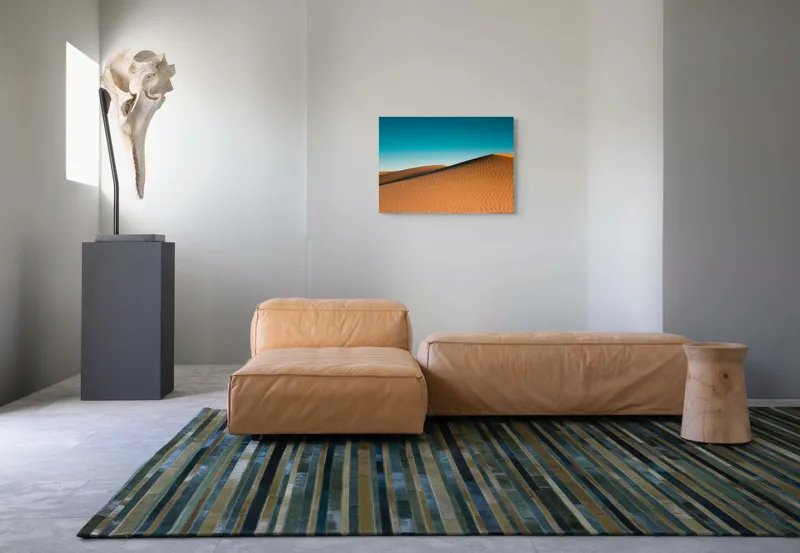 Tablou Canvas, "Unduirile misterioase ale dunelor vàngierii", Nisip, Dune, Cer, Liniște, Deșert, Linie, Textură, 70 x 50 cm – poza 8