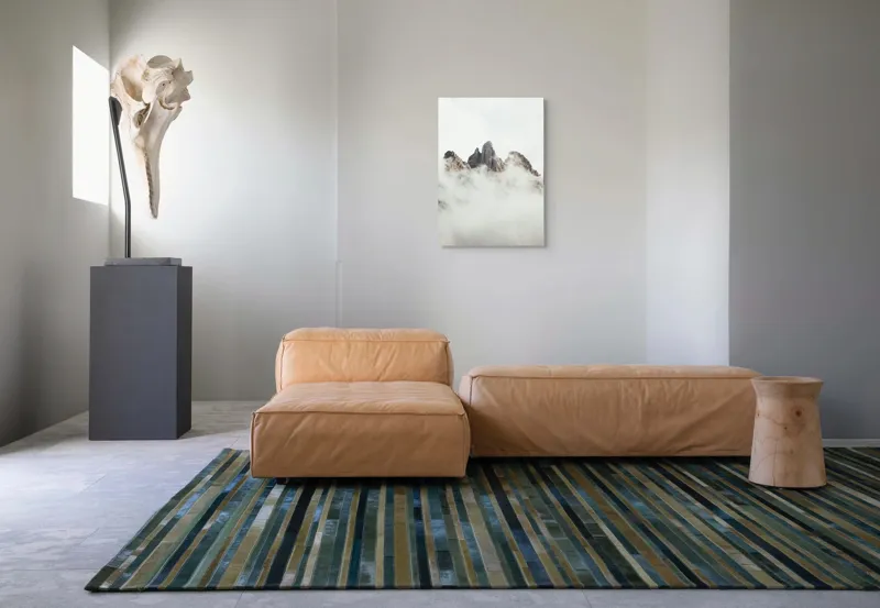 Tablou Canvas cu Vârfuri Stâncoase în Ceață, , Multicolor, 50 x 70 cm – poza 7