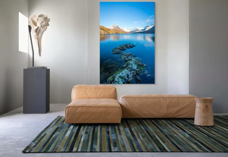 Tablou Canvas Peisaj Montan pe Lac Senin Reflecții Naturale, 100 x 150 cm – poza 7