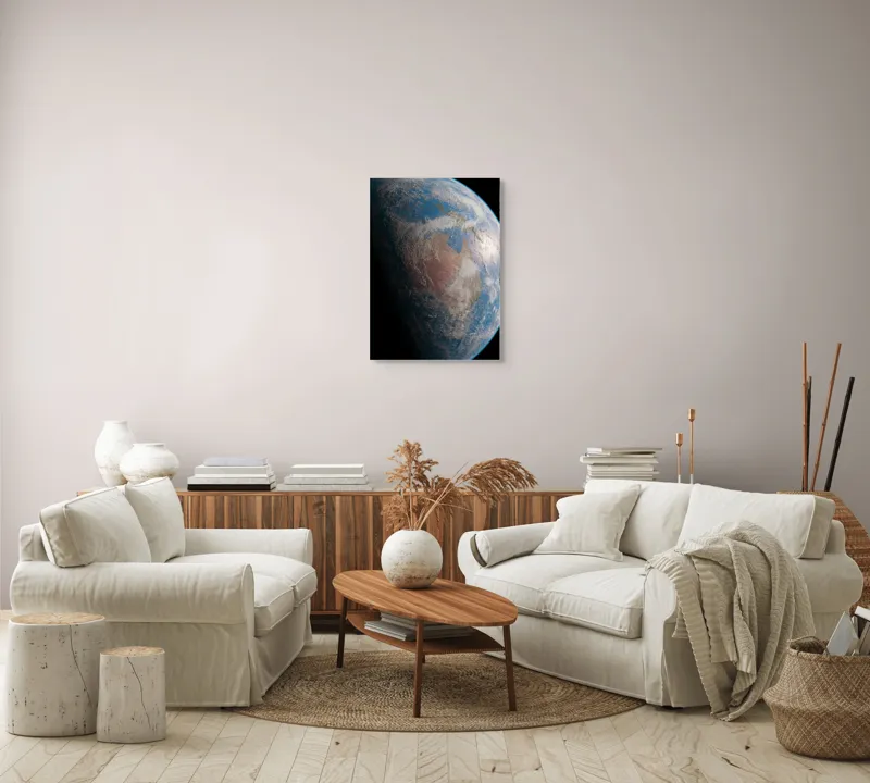 Tablou Canvas Planeta Albastră din Cosmos Pământ Continent Spațiu Atmosferă, 50 x 70 cm – poza 4