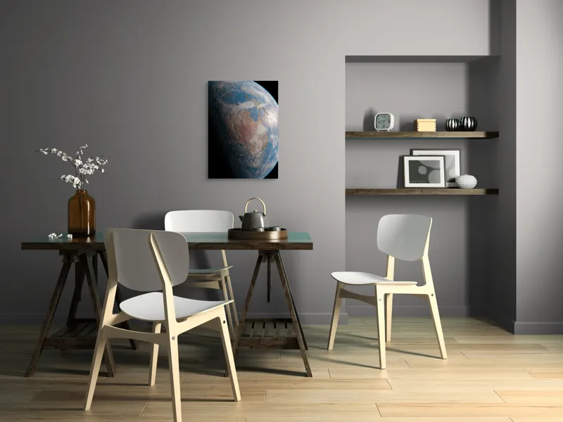 Tablou Canvas Planeta Albastră din Cosmos Pământ Continent Spațiu Atmosferă, 50 x 70 cm – poza 5