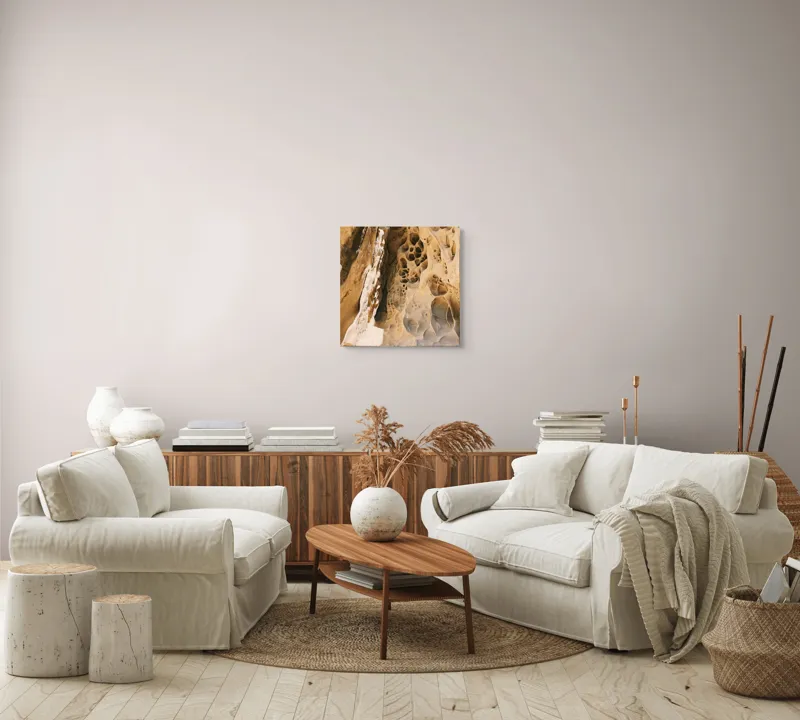 Tablou Canvas Textură Naturală Eroziune Pietre Forme Contrast Culoare, 50 x 50 cm – poza 7