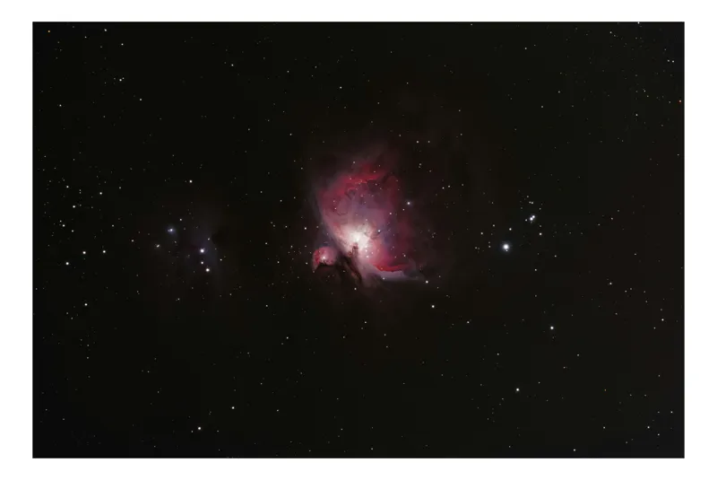 Tablou Canvas, "Nebuloasa strălucitoare a Orionului", Mister, Lumină, Nebuloasă, Cosmic, Întuneric, Strălucire, Infinit, Stele, Vise, 70 x 50 cm