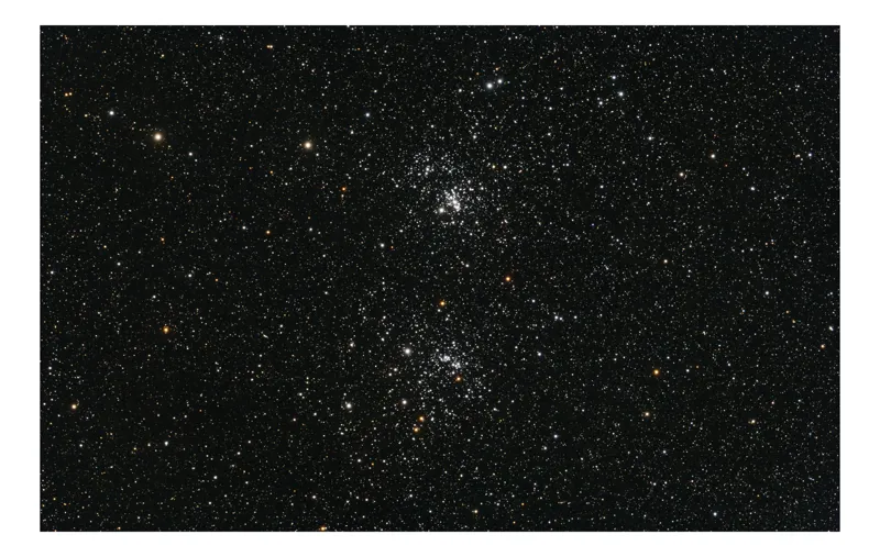 Tablou Canvas, "Stele strălucitoare în infinitul cosmic", Stele, Galaxie, Lumini, Univers, Infinit, Constelație, Spațiu, Mister, Întuneric, Strălucire, 100 x 70 cm