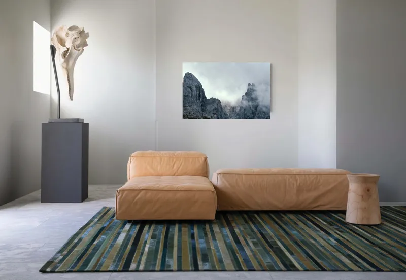 Tablou Canvas, "Misterele munților înzăpeziți groomiți de nori", Mister, Măreție, Piatra, Ceață, Răceală, Pătrundere, Singurătate, Înălțime, 90 x 50 cm – poza 8